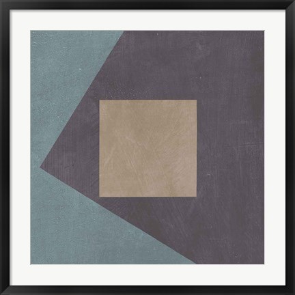 Framed Blue Silk Abstract I Print