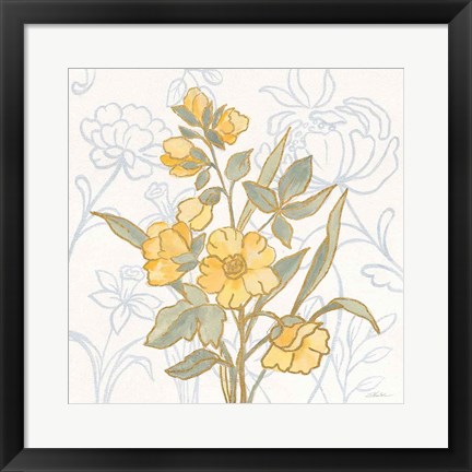 Framed Flower Sophistication I Print