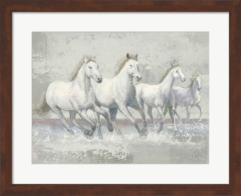 Framed Running Wild Crop I Neutral Print