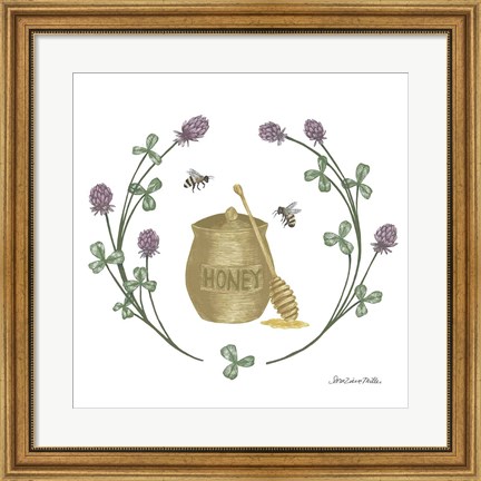 Framed Happy to Bee Home IV Yellow Print