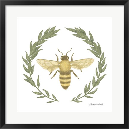 Framed Happy to Bee Home I Yellow Print