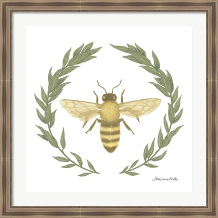 Framed Happy to Bee Home I Yellow Print