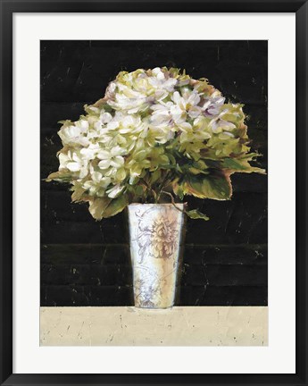 Framed Marche de Fleurs Bouquet Black Print