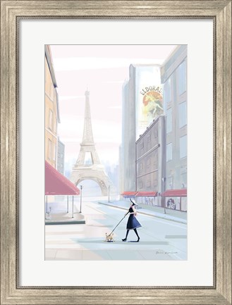 Framed Paris Morning Walk Print