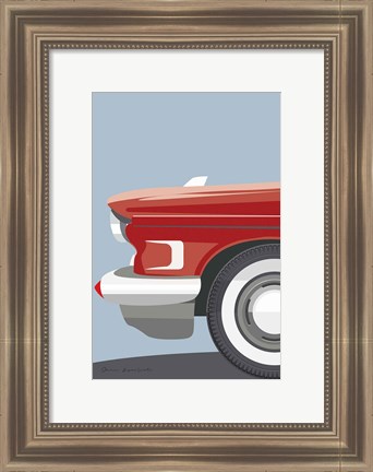 Framed American Vintage Car III Print