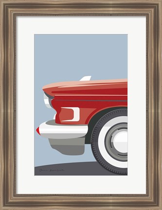 Framed American Vintage Car III Print