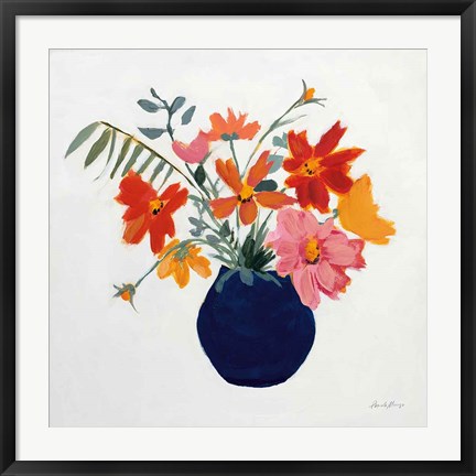 Framed Simplicity Bouquet II Leaves Print