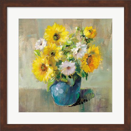 Framed Sunflower Still Life I Print