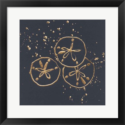 Framed Gold Sand Dollar II Print