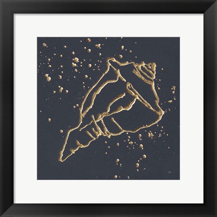 Framed Gold Conch IV Print