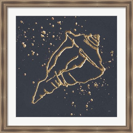 Framed Gold Conch IV Print