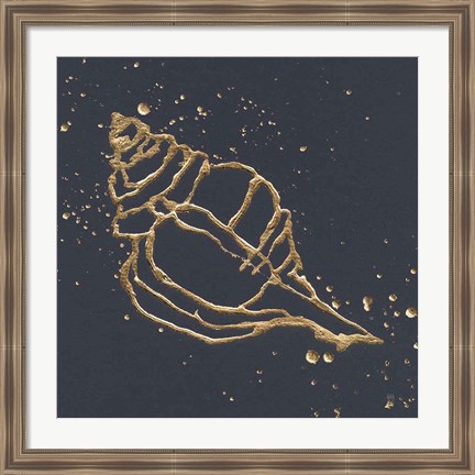 Framed Gold Conch III Print