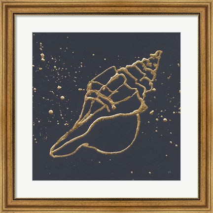 Framed Gold Conch II Print