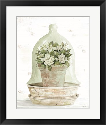 Framed Floral Cloche I Print