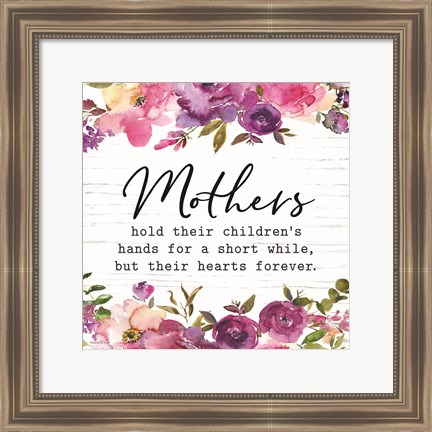 Framed Floral Mothers Hold Print