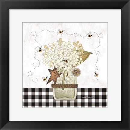 Framed Bee Grateful Print