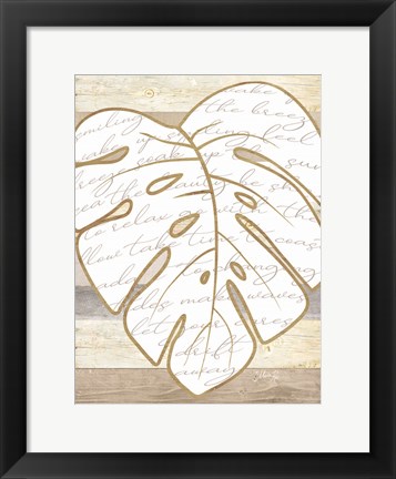 Framed Coastal Leaf I Print