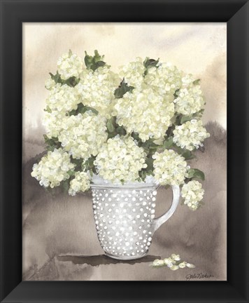 Framed Hobnail Hydrangeas Print