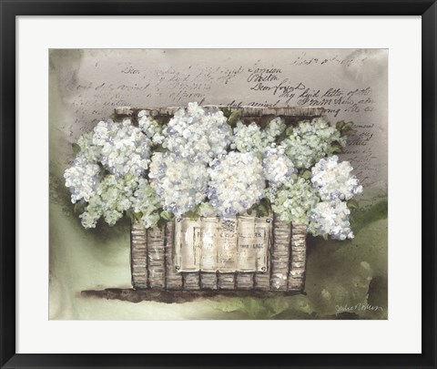 Framed Vintage Floral Basket Print