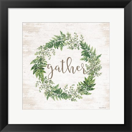 Framed Gather Wreath Print