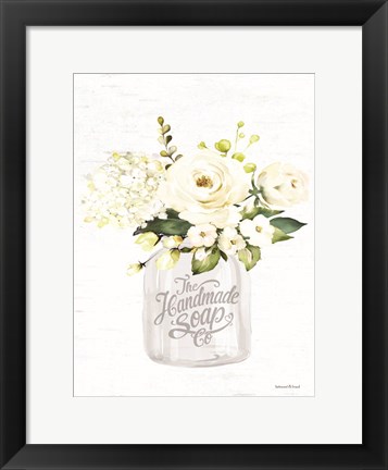 Framed Bathroom Flower Jar Print