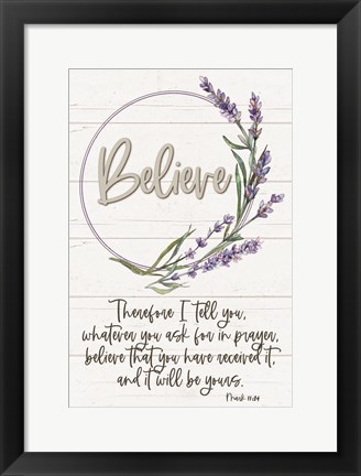 Framed Believe Print