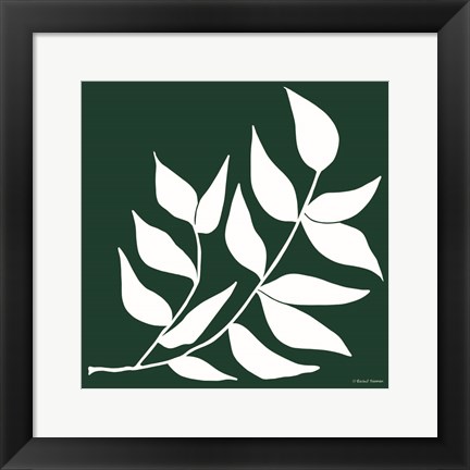 Framed Modern Graphic Leaf Stem Print