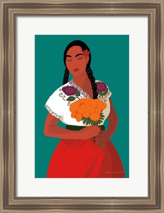 Framed Mexican Woman II Print