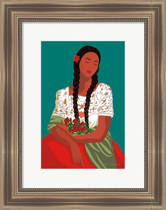 Framed Mexican Woman I Print