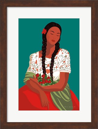 Framed Mexican Woman I Print