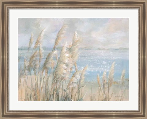 Framed Seaside Pampas Grass Print