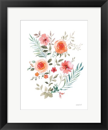 Framed Floral Serenade III Print