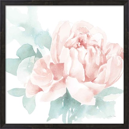 Framed Poetic Blooming I Pink Print