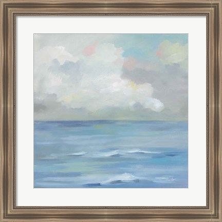 Framed Morning Seaside Clouds Print