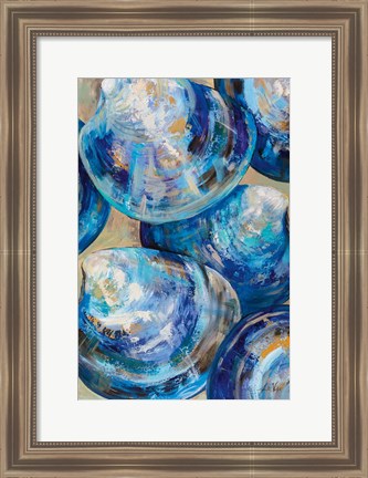 Framed Beyond Blue Shells Print