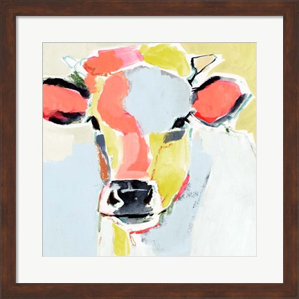 Framed Pastel Cow II Print