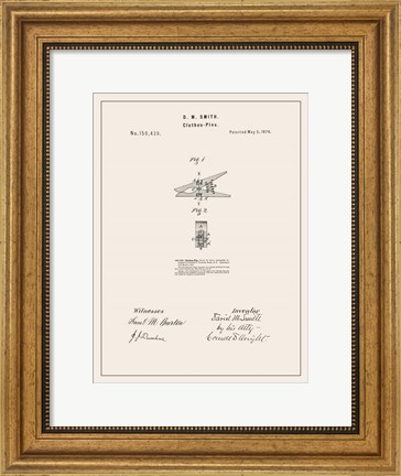 Framed Laundry Patent II Print