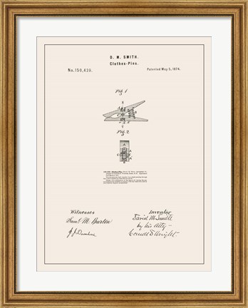 Framed Laundry Patent II Print