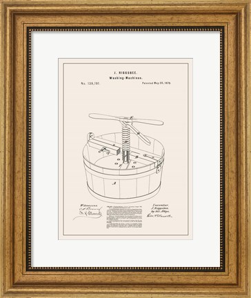 Framed Laundry Patent III Print