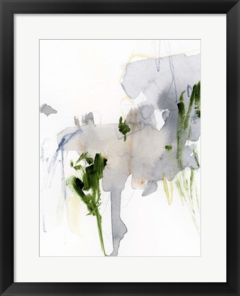 Framed Green and Grey II Print