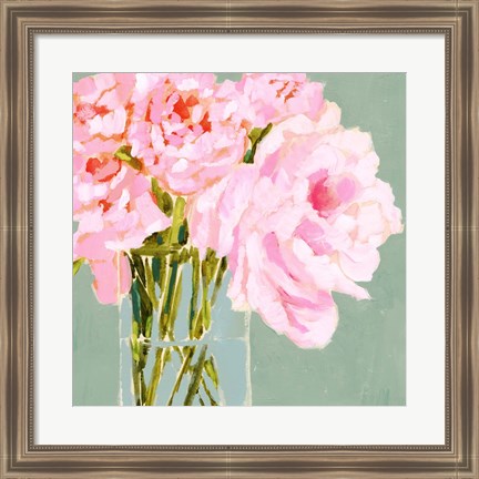 Framed Popping Peonies I Print