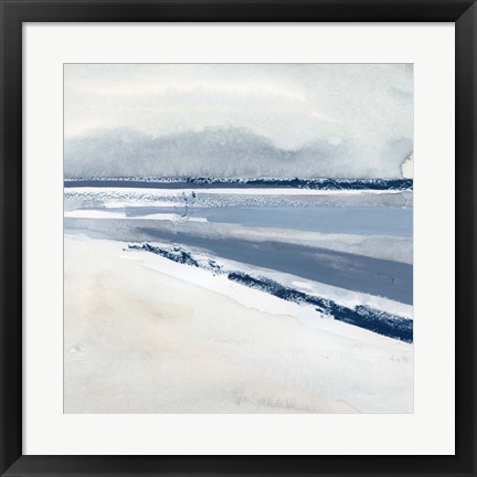 Framed Beach Stripes I Print