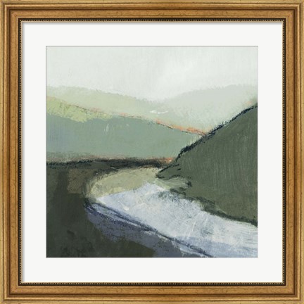 Framed Riverbend Landscape I Print