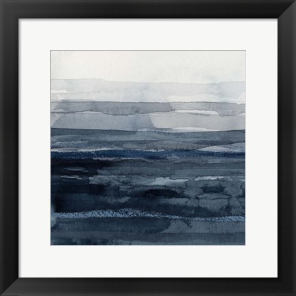 Framed Rising Blue I Print