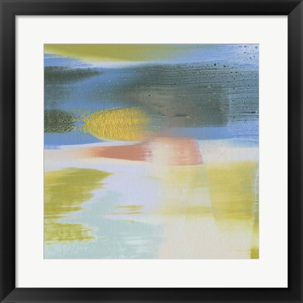 Framed Rainbow Scrape I Print