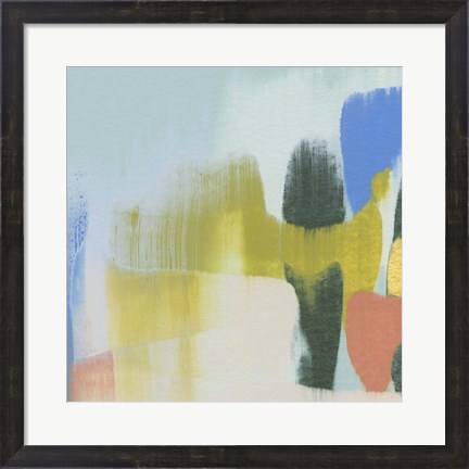 Framed Rainbow Scrape III Print