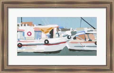 Framed Bright Boats II Print