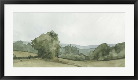 Framed Vintage Landscape Sketch I Print