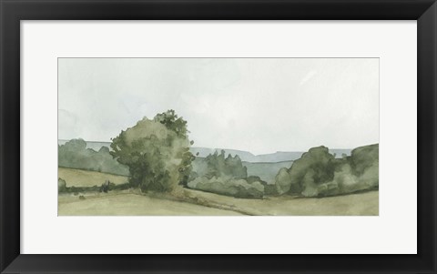 Framed Vintage Landscape Sketch I Print