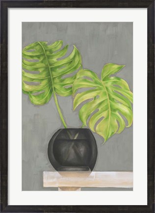Framed Frond in Vase I Print